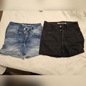 Wallflower Denim and Black Shorts Set